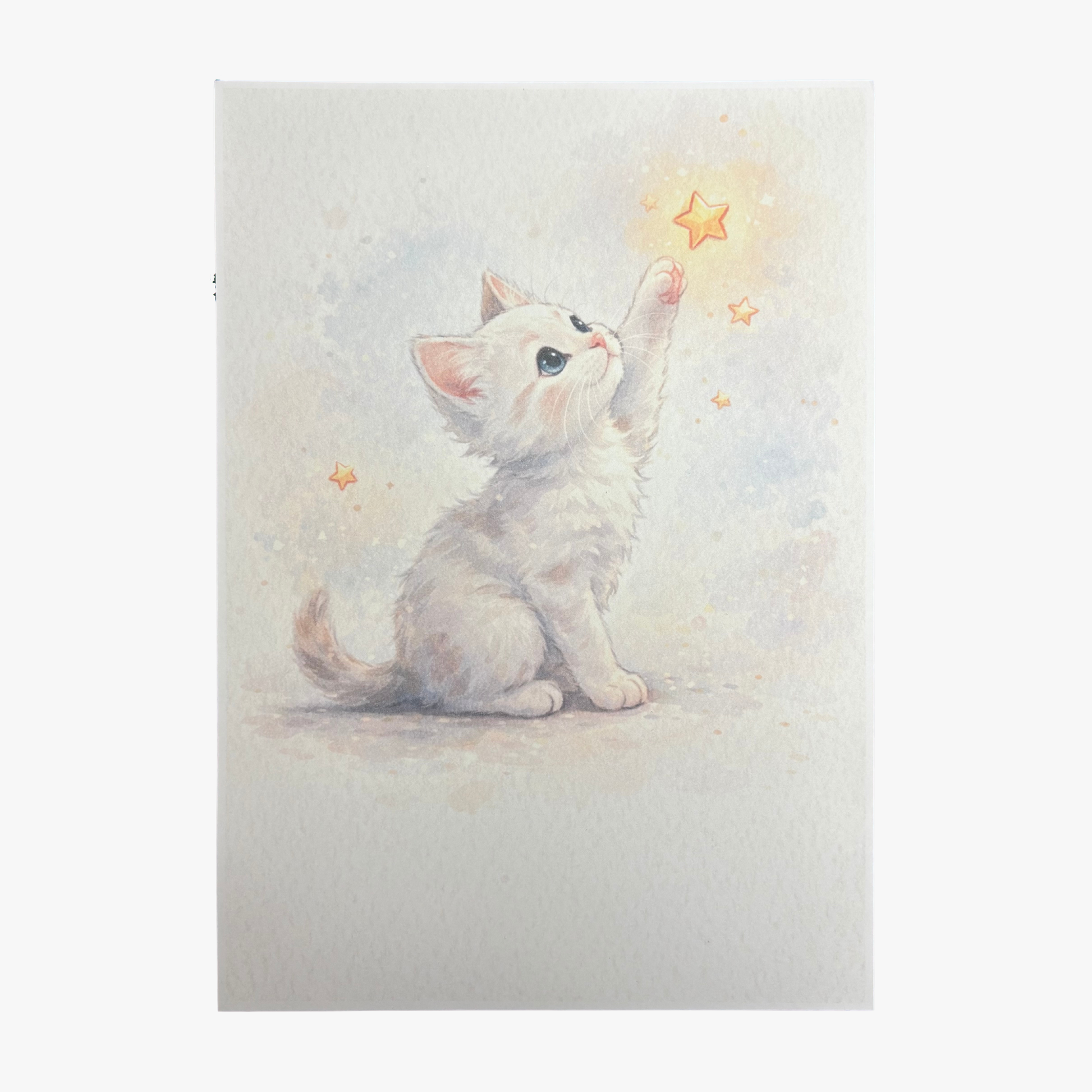 Lámina infantil ilustrada de gatito · diseño Cielo – Rasdelma