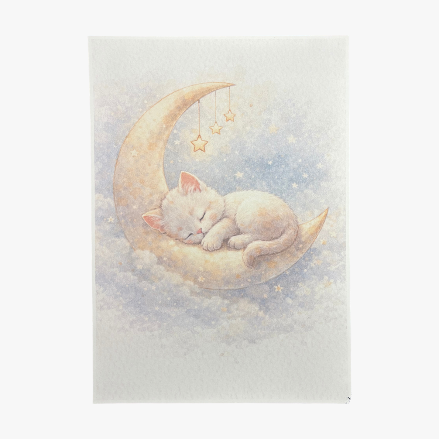 Lámina infantil ilustrada de gatito · diseño Sueño – Rasdelma