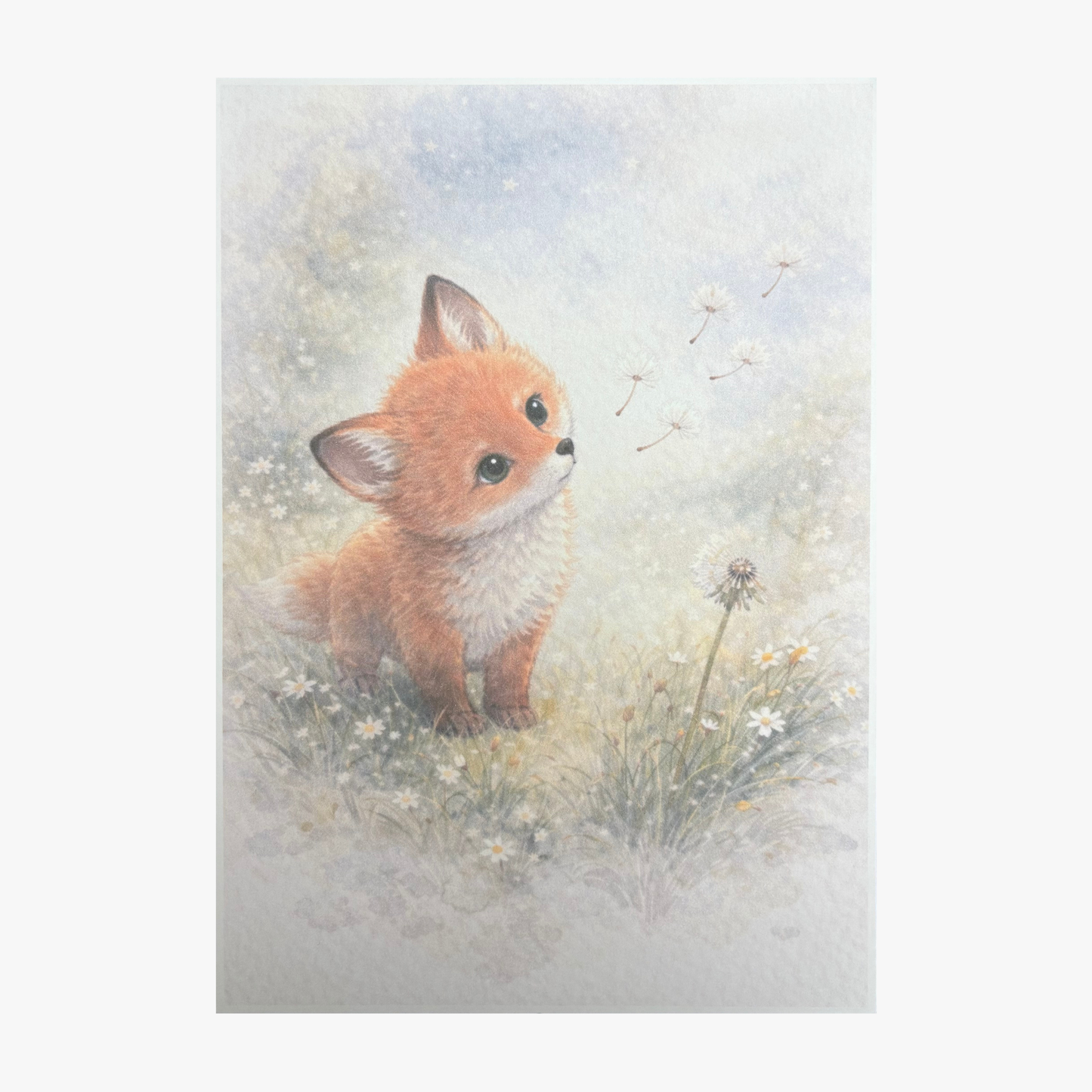 Lámina infantil ilustrada de zorrito · diseño Naturaleza – Rasdelma
