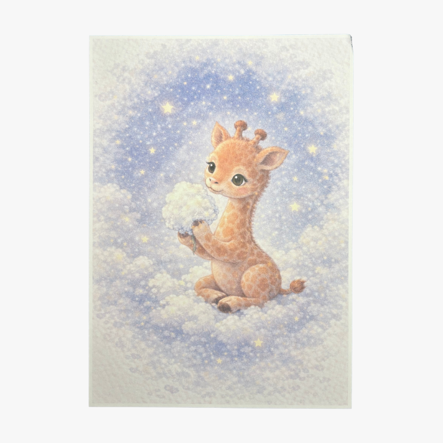 Lámina infantil ilustrada de jirafa · diseño Cielo – Rasdelma