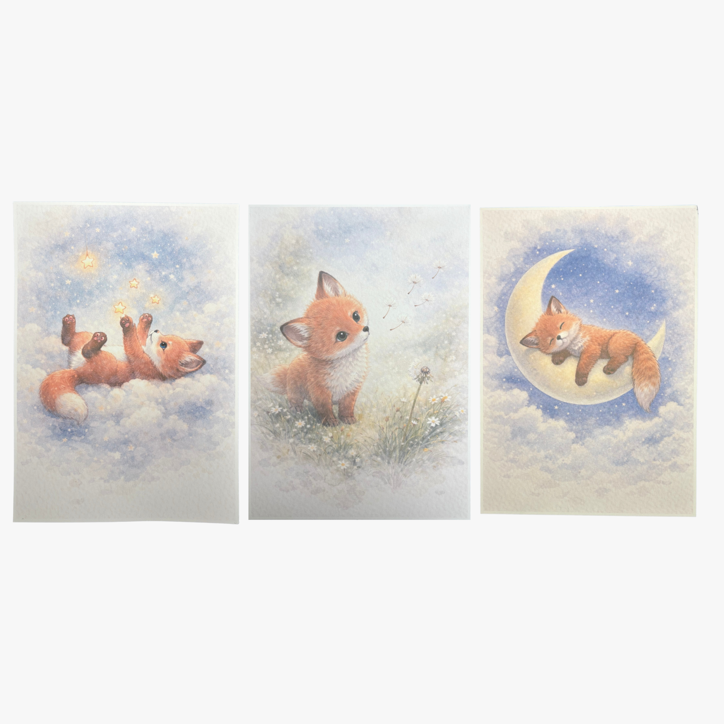 Pack de 3 láminas infantiles de zorrito con una lámina personalizada – Rasdelma