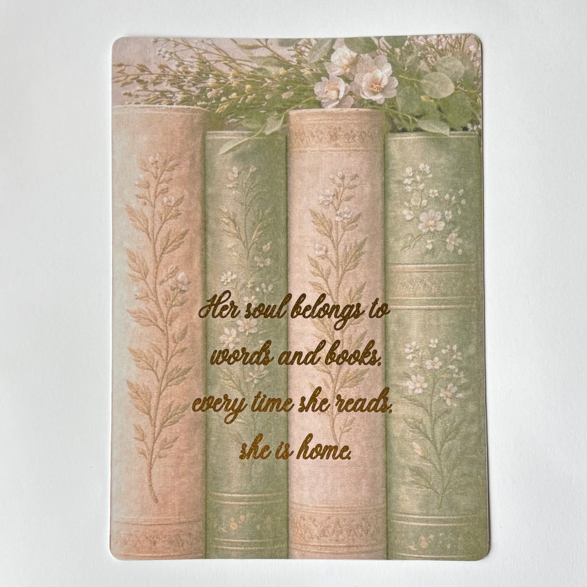 Insert decorativo para eReader colección Donde viven las historias en tonos beige y verde – Rasdelma